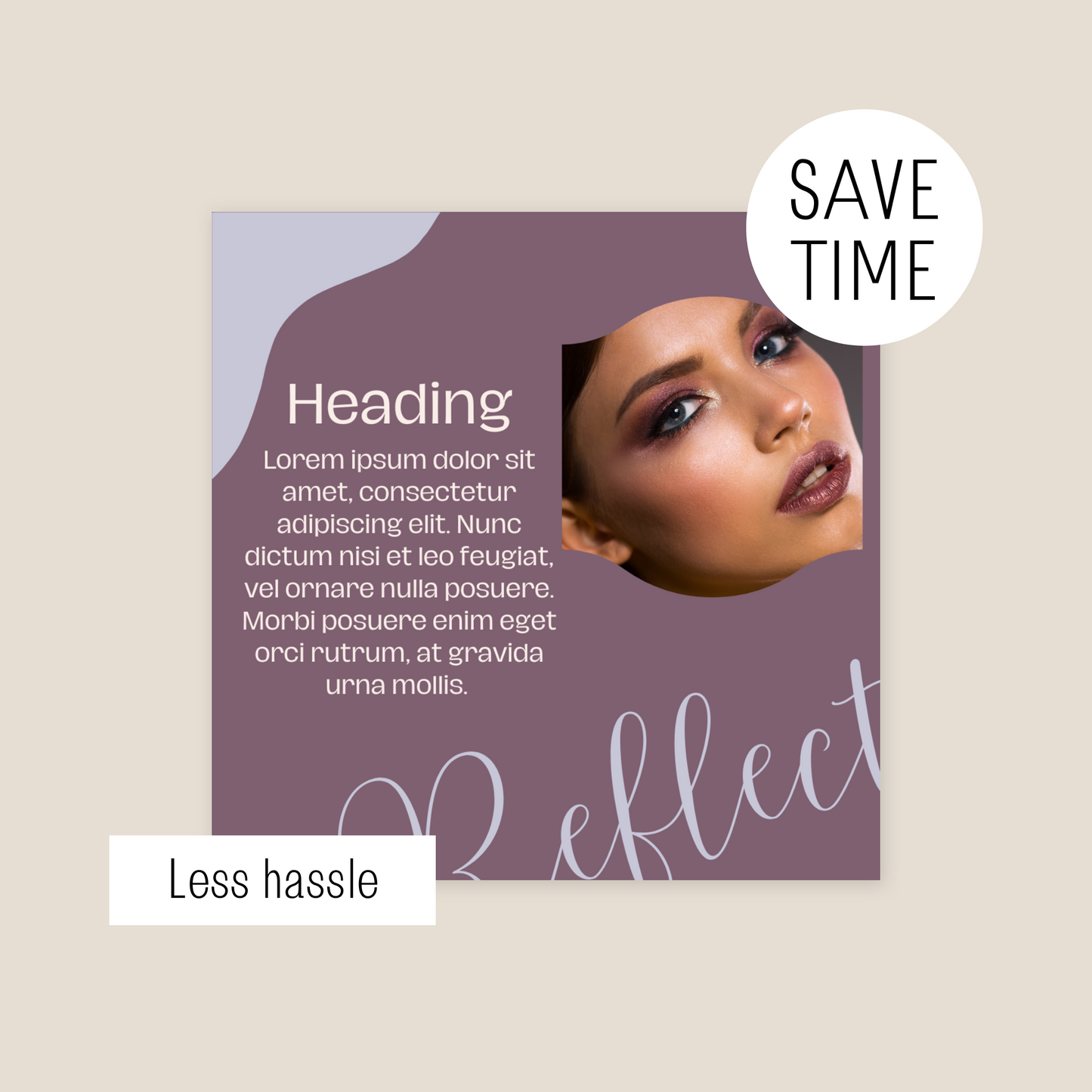90 Canva Earthtones Beauty Instagram Feed & Stories Templates Plum Beige
